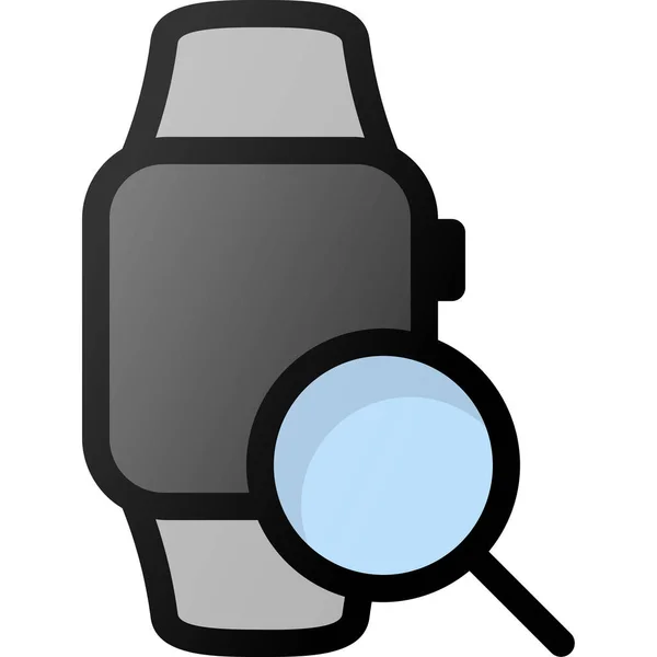 Smartwatch Search Smart Icon — Stock Vector