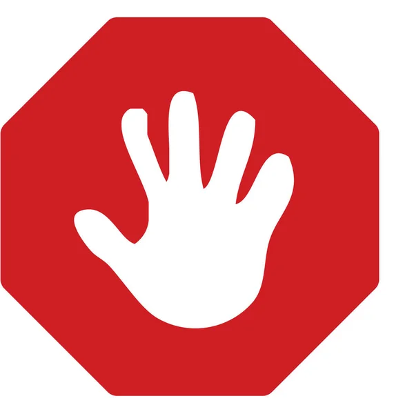 Danger Error Stop Icon Badge Style — Stock Vector