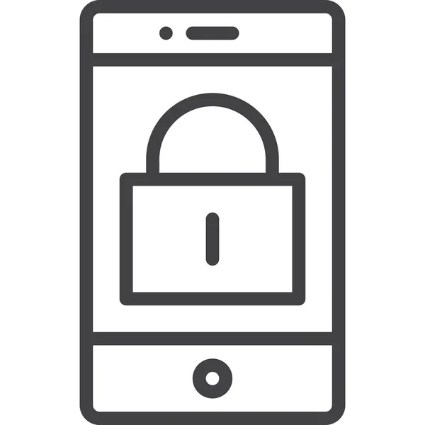 Smartphone Lock Mobile Icon — Stock Vector