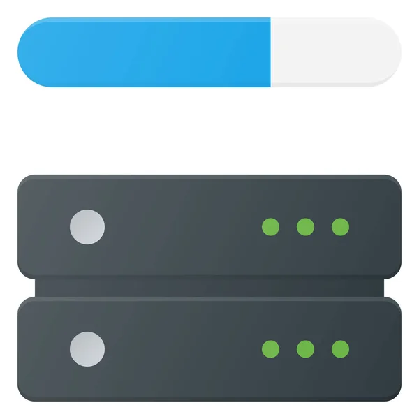 Bandbreedte Data Database Icoon Platte Stijl — Stockvector