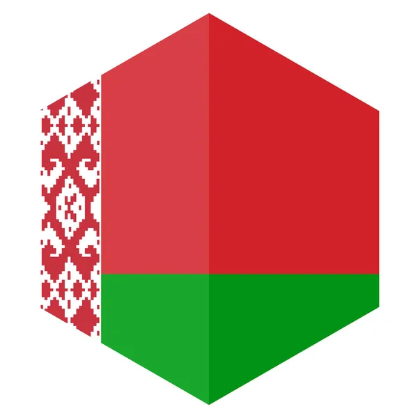 Belarus Country Design Icoon Platte Stijl — Stockvector