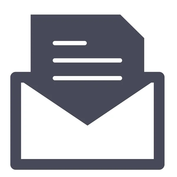 Ícone Carta Envelope Mail Estilo Sólido — Vetor de Stock