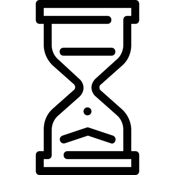 Deadline Financiën Zandloper Pictogram Outline Stijl — Stockvector