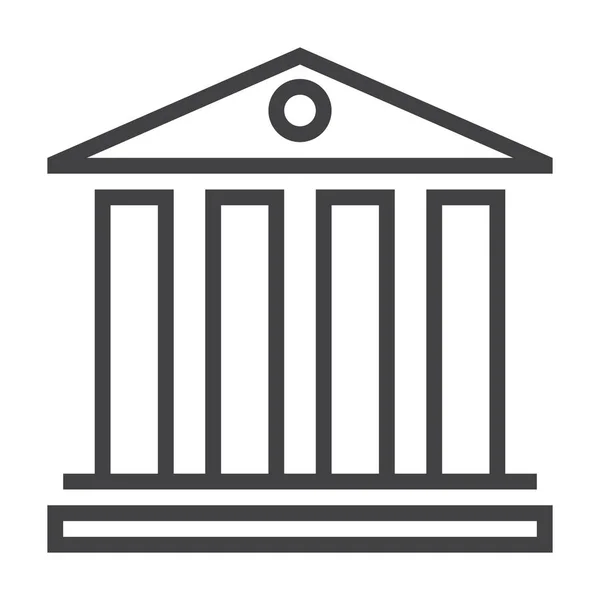 Bank Building Governmental Icon — Archivo Imágenes Vectoriales