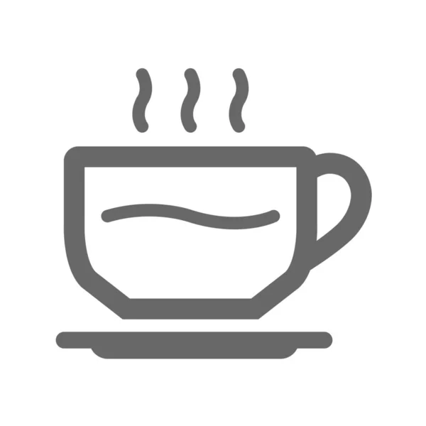 Frukost Cappuccino Kaffe Ikon Kategorin Mat Dryck — Stock vektor