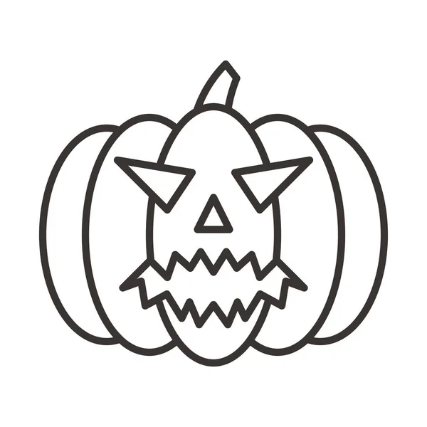 Zła Ikona Horroru Halloween Zarysie Stylu — Wektor stockowy