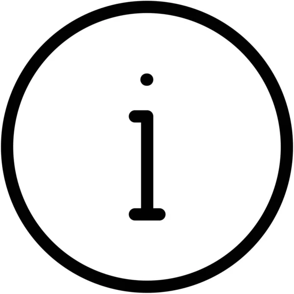 Info Information Sign Icon Στυλ Περίγραμμα — Διανυσματικό Αρχείο