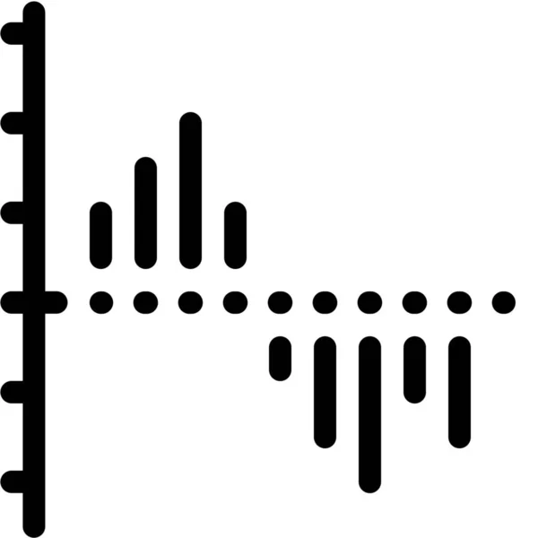 Bar Chart Εικονίδιο Περίγραμμα Στυλ Περίγραμμα — Διανυσματικό Αρχείο
