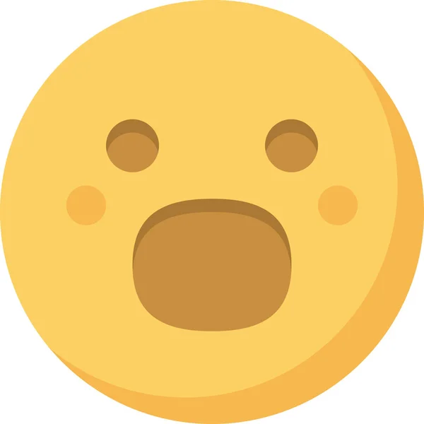 Amazed Emoticon Emotion Icon Flat Style — Stock Vector