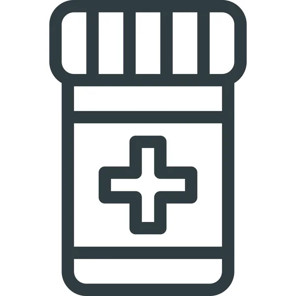 Morphium Schmerztabletten Symbol Outline Stil — Stockvektor