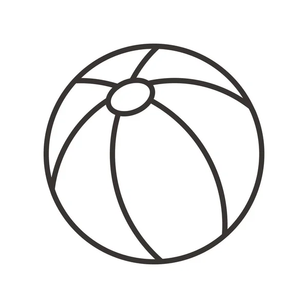 Иконка Детского Игрушечного Мяча Стиле Абрис — стоковый вектор