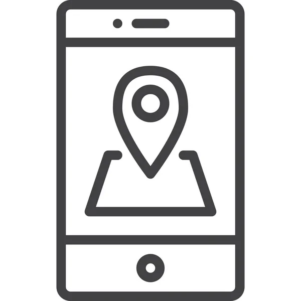 Localisation Smartphone Icône Mobile — Image vectorielle