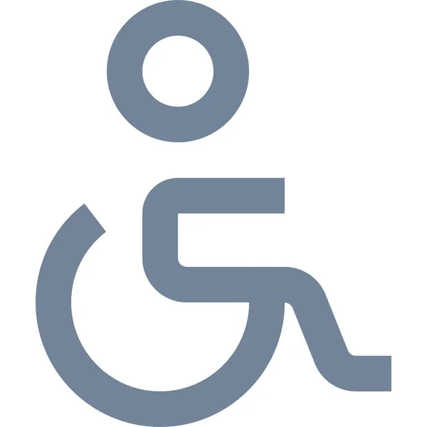 Disabled Handicap Illness Icon Outline Style — Stock Vector