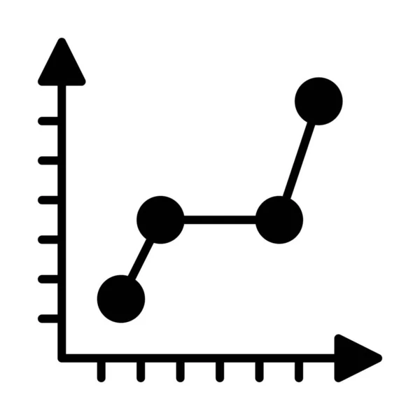 Wykres Analityczny Finanse Ikona Solid Stylu — Wektor stockowy