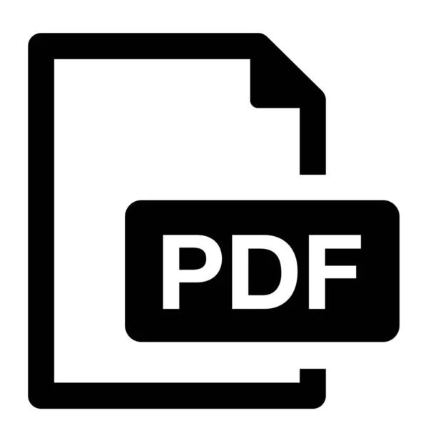Значок Документа Acrobat Adobe Суцільному Стилі — стоковий вектор
