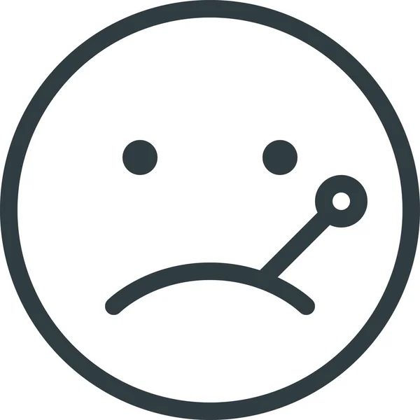 Emoji Emote Emoticon Icon Outline Style — Stock Vector