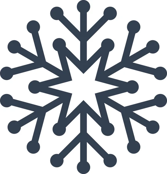 Lindo Icono Nieve Invierno Estilo Sólido — Archivo Imágenes Vectoriales