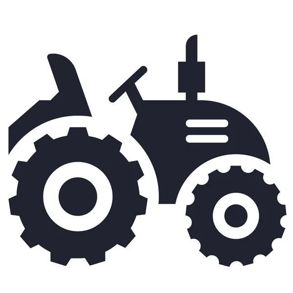 Ferme Agricole Icône Agriculture Dans Style Solide — Image vectorielle