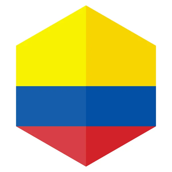 Amerika Kolombiya Düz Tarzlı Ülke Ikonu — Stok Vektör