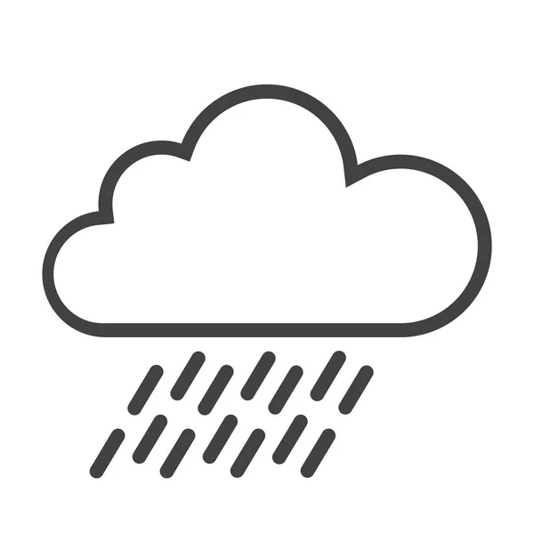 Nube Previsión Lluvia Icono — Vector de stock