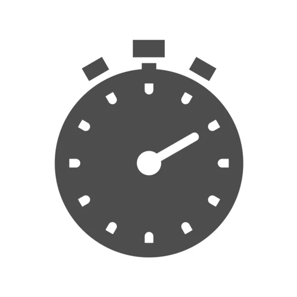 Icono Del Organizador Del Reloj Calendario Estilo Sólido — Vector de stock