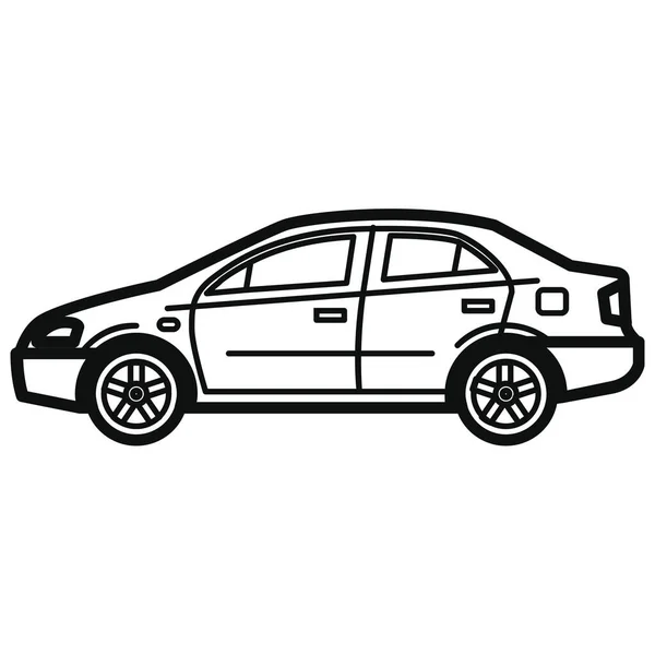 Auto Car Sedan Icon Outline Style — Stock Vector