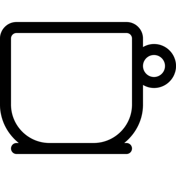 Koffie Plaatsen Winkel Pictogram Outline Stijl — Stockvector