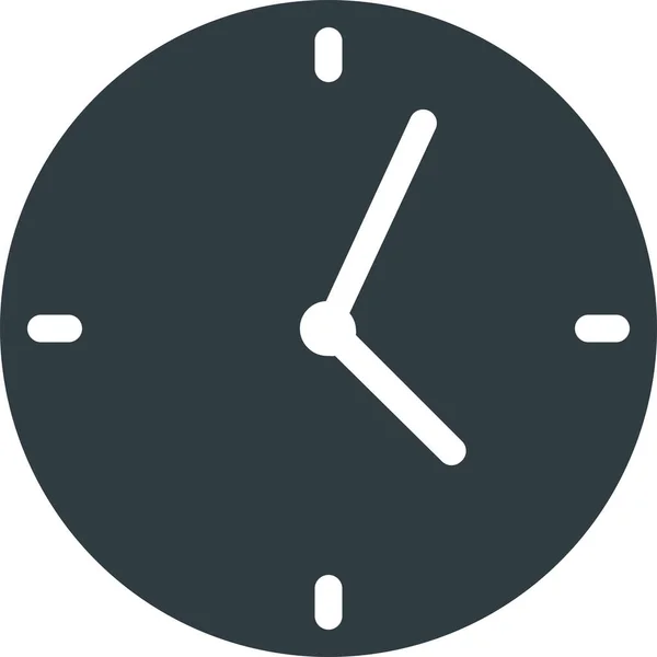 Clock Cronometer Time Icon Solid Style — Stock Vector