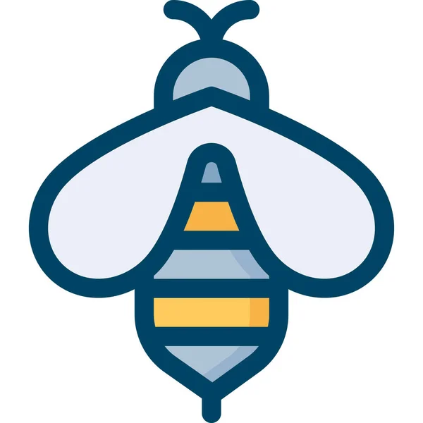 Значок Бджолиного Меду Комахи Заповненому Стилі Контуру — стоковий вектор