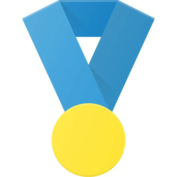 Ícone Medalha Distintivo Prêmio Estilo Plano —  Vetores de Stock
