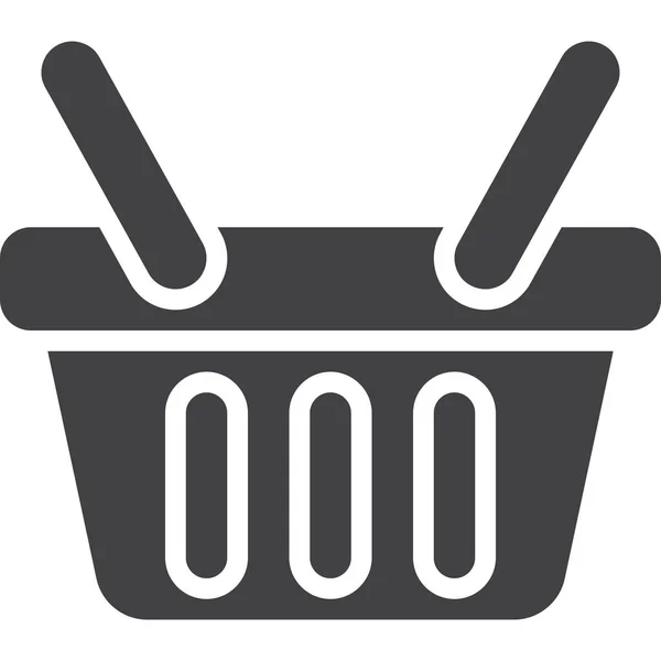 Basket Empty Market Icon — Stock Vector