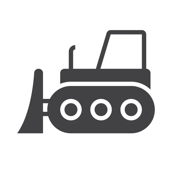 Bulldozer Machine Tractor Icon — Stock Vector
