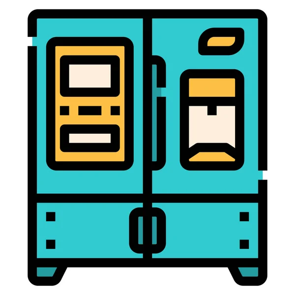 Dispositivo Icono Refrigerador Electrónico Categoría Dispositivos Electrónicos Electrodomésticos — Vector de stock