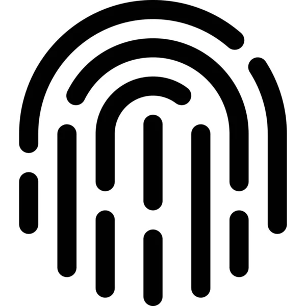 Finger Identity Icon Outline Stil — Stockvektor