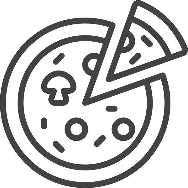 Pizza Pizzeria Icône Restaurant Dans Catégorie Aliments Boissons — Image vectorielle