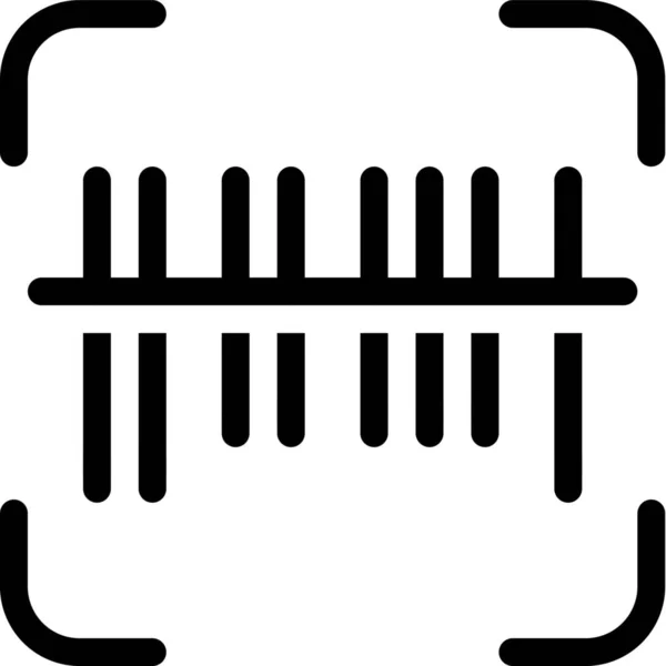 Barcode Σάρωση Εικονίδιο Περίγραμμα Στυλ Περίγραμμα — Διανυσματικό Αρχείο
