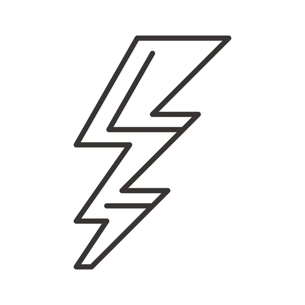 Licht Bliksem Storm Pictogram Contouren Stijl — Stockvector