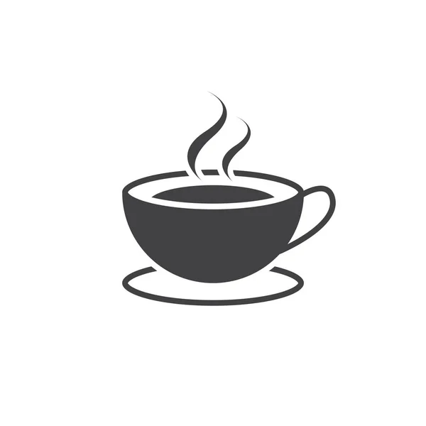 Café Taza Café Icono Estilo Sólido — Vector de stock