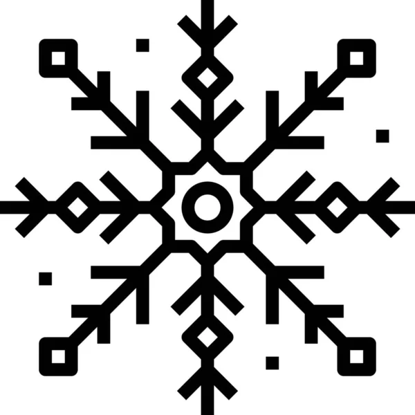 Navidad Frost0A Icono Naturaleza Estilo Esquema — Archivo Imágenes Vectoriales