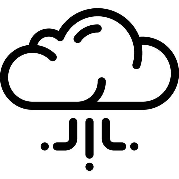 Cloud Verbindungsspeicher Symbol Outline Stil — Stockvektor