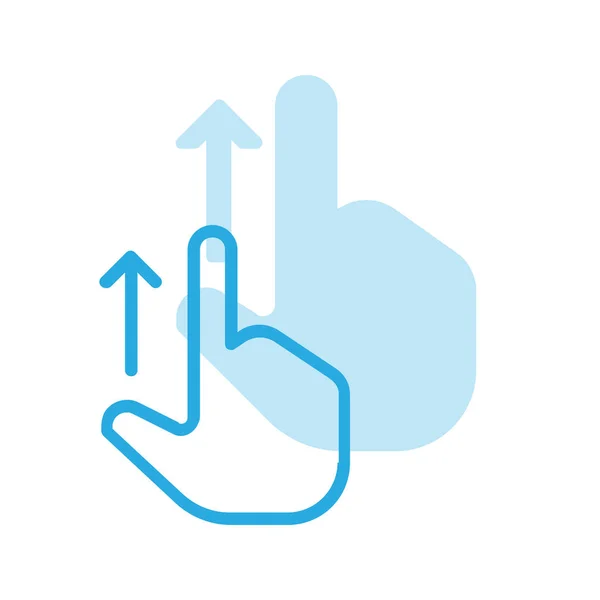 Finger Gesture Icon Outline Style — Stock Vector