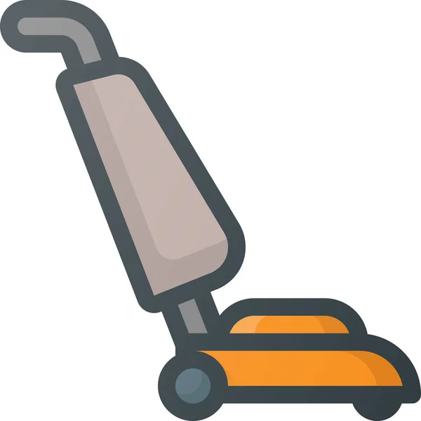Limpiador Limpieza Hoover Icono Estilo Contorno Lleno — Archivo Imágenes Vectoriales