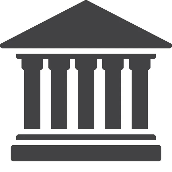 Banco Columna Tribunal Icono — Archivo Imágenes Vectoriales