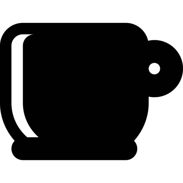 Coffee Places Shop Icon Solid Style — Stockový vektor