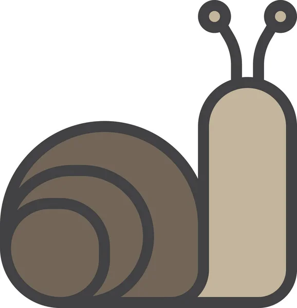 Cochlea Schnecken Symbol Stil Ausgefüllter Umrisse — Stockvektor