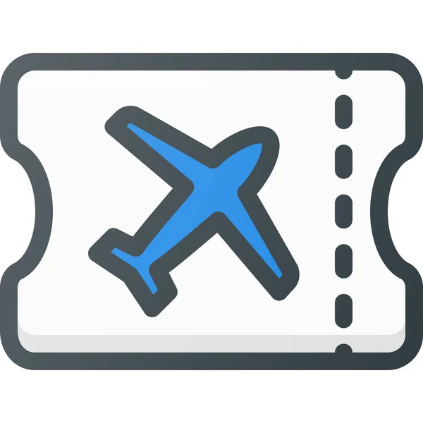 Aeropuerto Icono Información Vuelo Estilo Esquema Lleno — Vector de stock