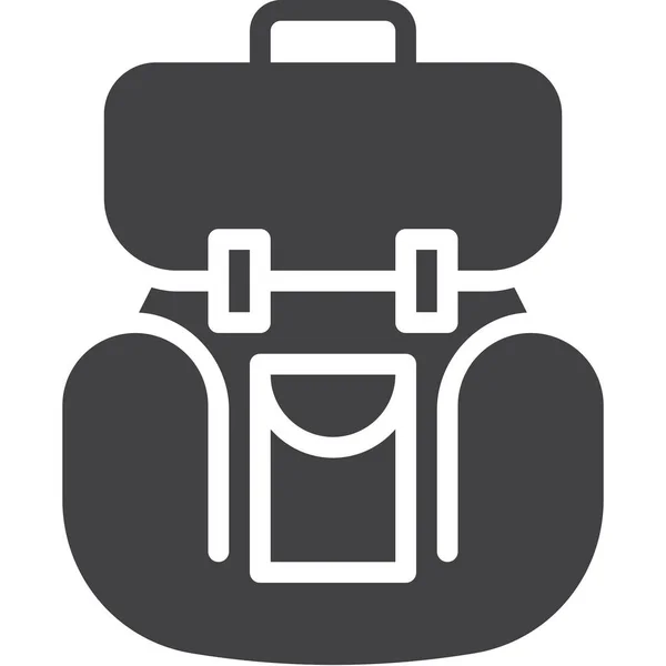 Mochila Senderismo Mochila Icono — Vector de stock