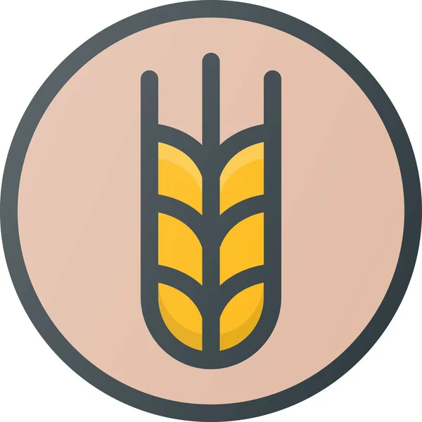 Diät Getreide Symbol Filled Outline Stil — Stockvektor