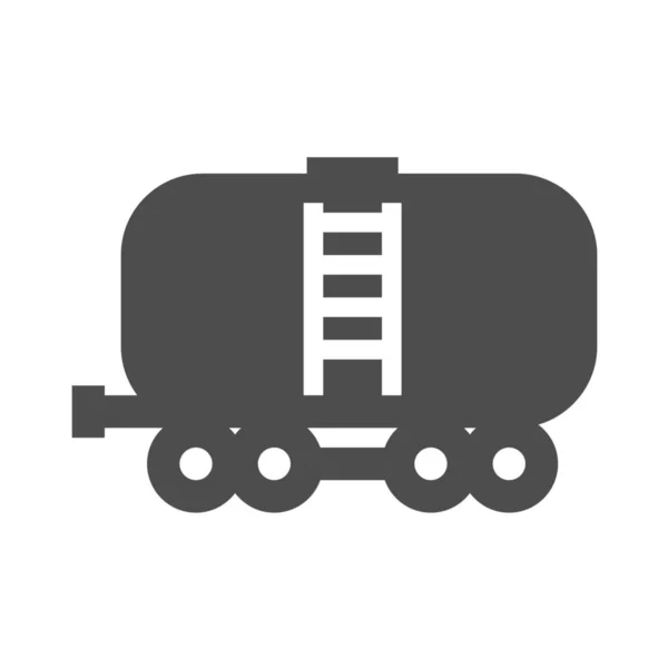 Ikona Trasy Rialway Kolejowej Stylu Solid — Wektor stockowy
