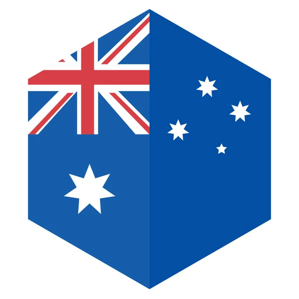 Ασία Australia Country Icon Επίπεδη Στυλ — Διανυσματικό Αρχείο